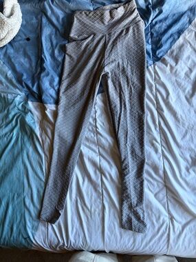 Textured High-Waist Leggings in Light Taupe